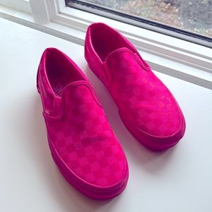 Hot Pink Checkerboard Vans